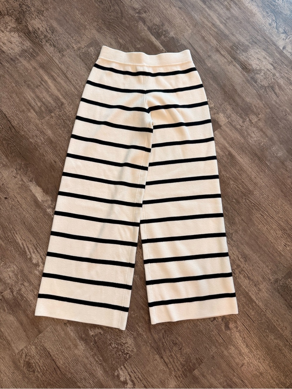 VICI Black and Cream Striped Knit Lounge Pant